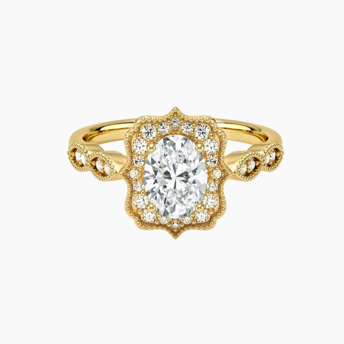 Talitha Oval 3 Carat Lab Grown Diamond Engagement Ring in 18K Rose Gold