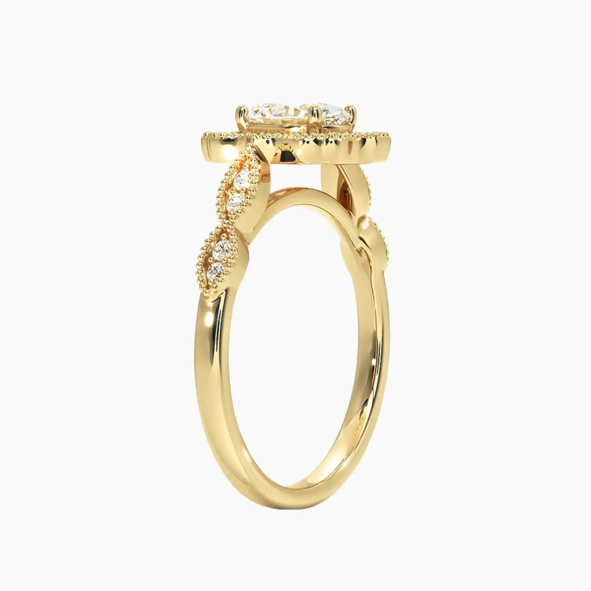 Talitha Oval 1 Carat Lab Grown Diamond Engagement Ring in 14K Yellow Gold