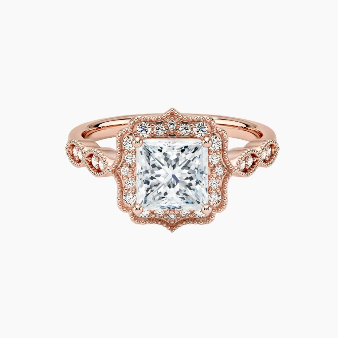 Talitha Princess 1 Carat Lab Grown Diamond Engagement Ring in 18K White Gold