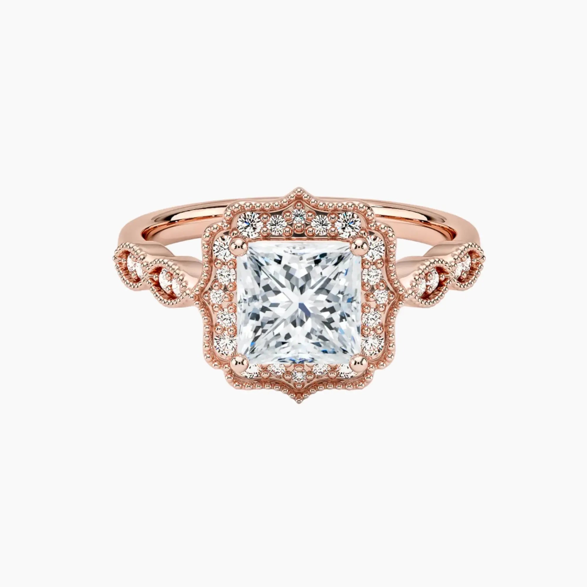Talitha Princess 2.5 Carat Lab Grown Diamond Engagement Ring in 14K Yellow Gold