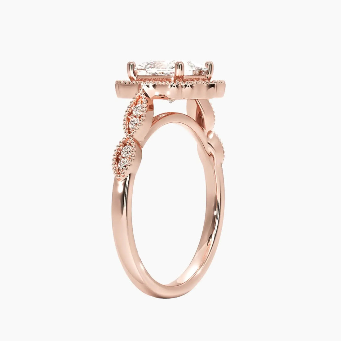 Talitha Princess 2 Carat Lab Grown Diamond Engagement Ring in 14K White Gold