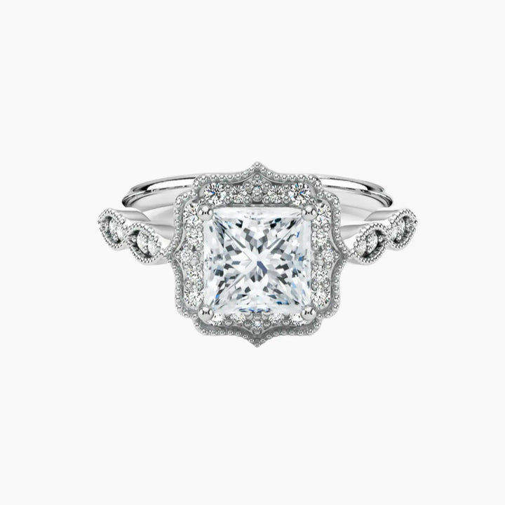 Talitha Princess 1.5 Carat Lab Grown Diamond Engagement Ring in 14K White Gold