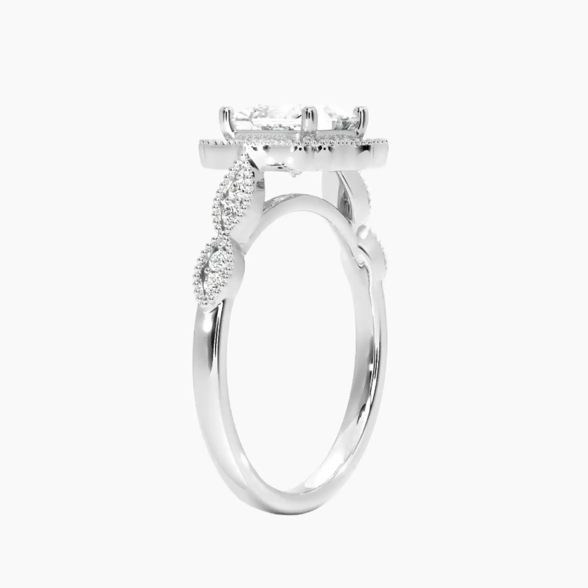 Talitha Princess 3 Carat Lab Grown Diamond Engagement Ring in 14K Yellow Gold