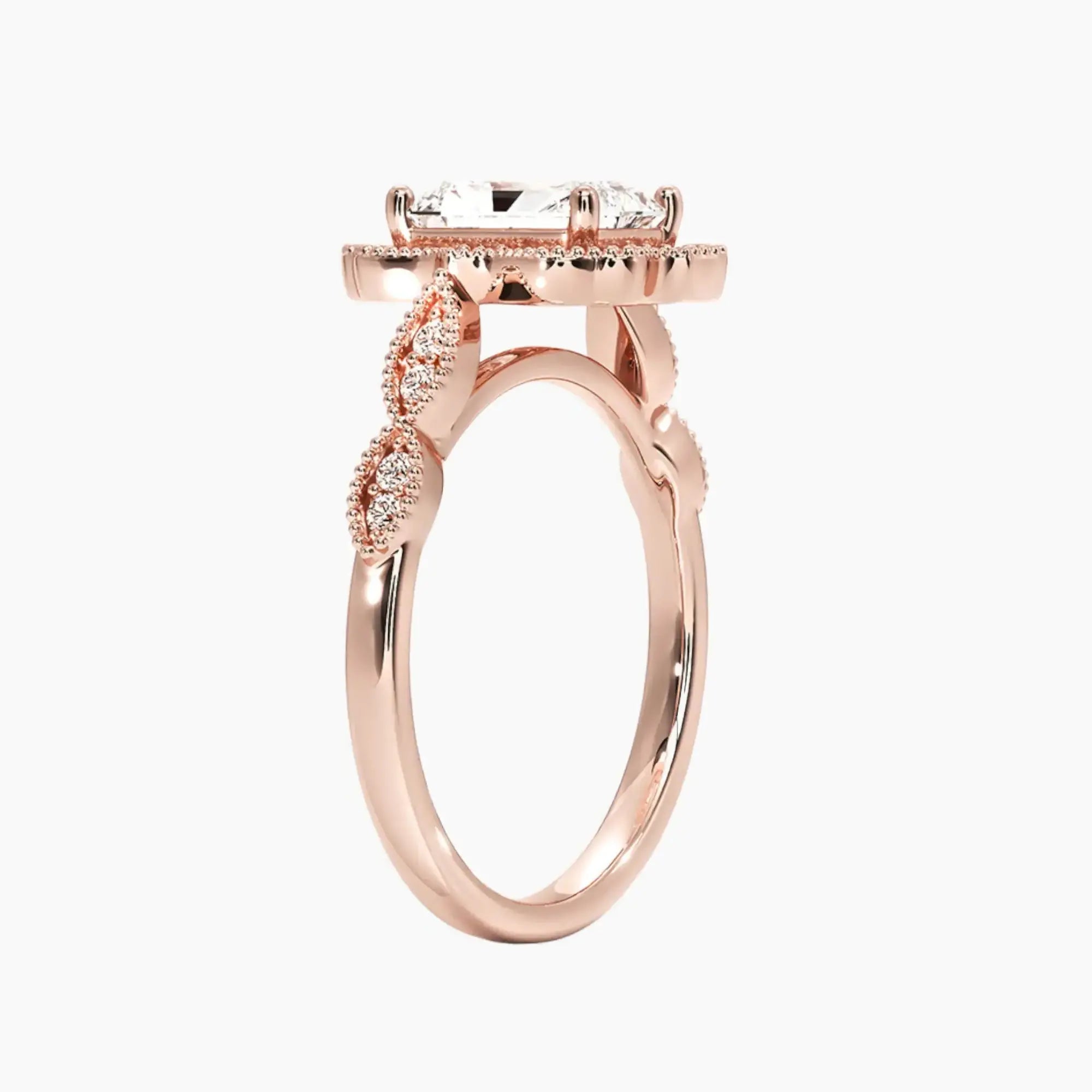 Talitha Radiant 2 Carat Lab Grown Diamond Engagement Ring in 18K White Gold