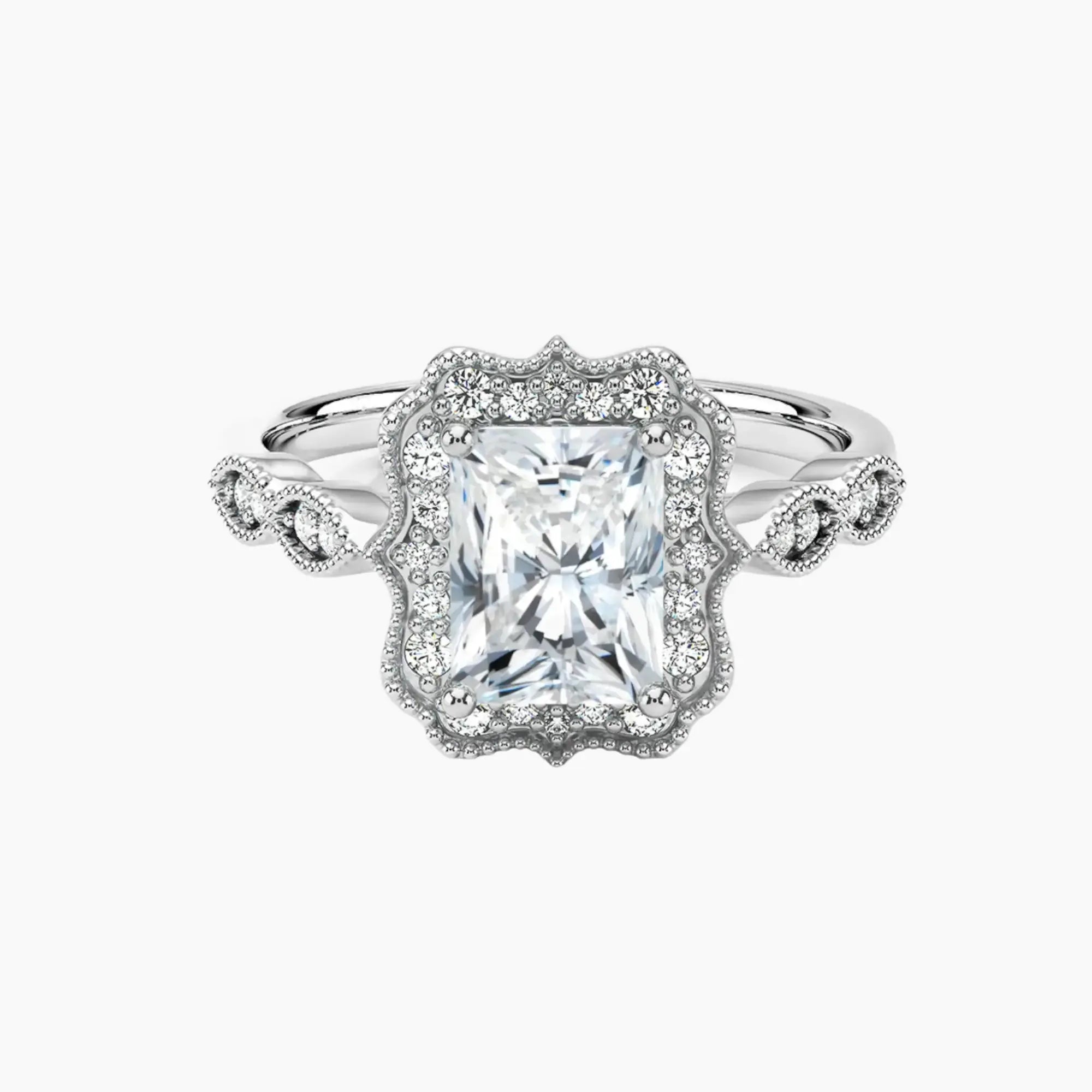 Talitha Radiant 1 Carat Lab Grown Diamond Engagement Ring in 14K Yellow Gold
