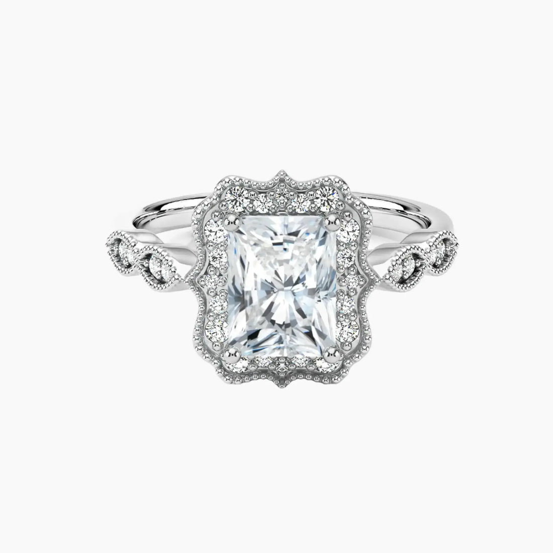 Talitha Radiant 1 Carat Lab Grown Diamond Engagement Ring in 14K Yellow Gold