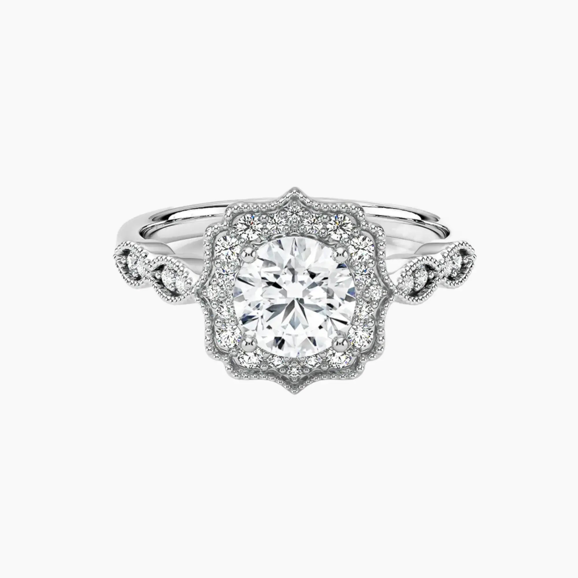 Talitha Round 2.5 Carat Lab Grown Diamond Engagement Ring in 14K Rose Gold