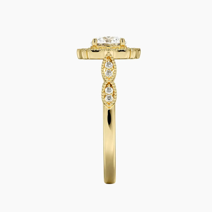 Talitha Round 3 Carat Lab Grown Diamond Engagement Ring in 18K Rose Gold