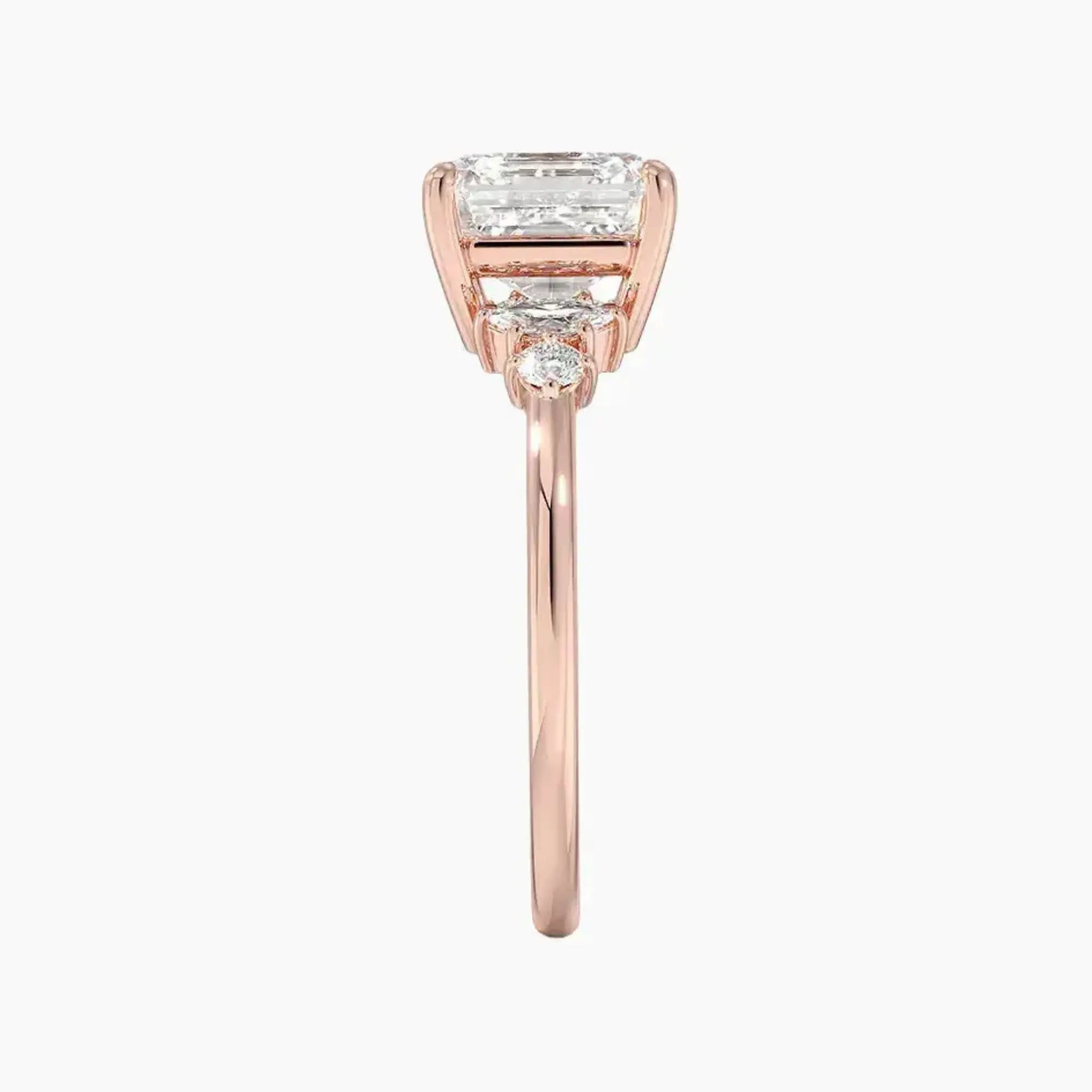 Jordana Asscher Designer 1.5 Carat Lab Grown Diamond Engagement Ring in 14K Rose Gold