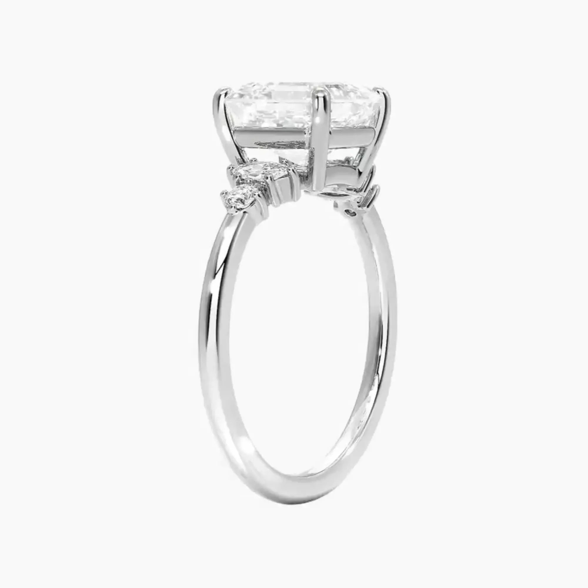 Jordana Asscher Designer 1.5 Carat Lab Grown Diamond Engagement Ring in 14K Rose Gold