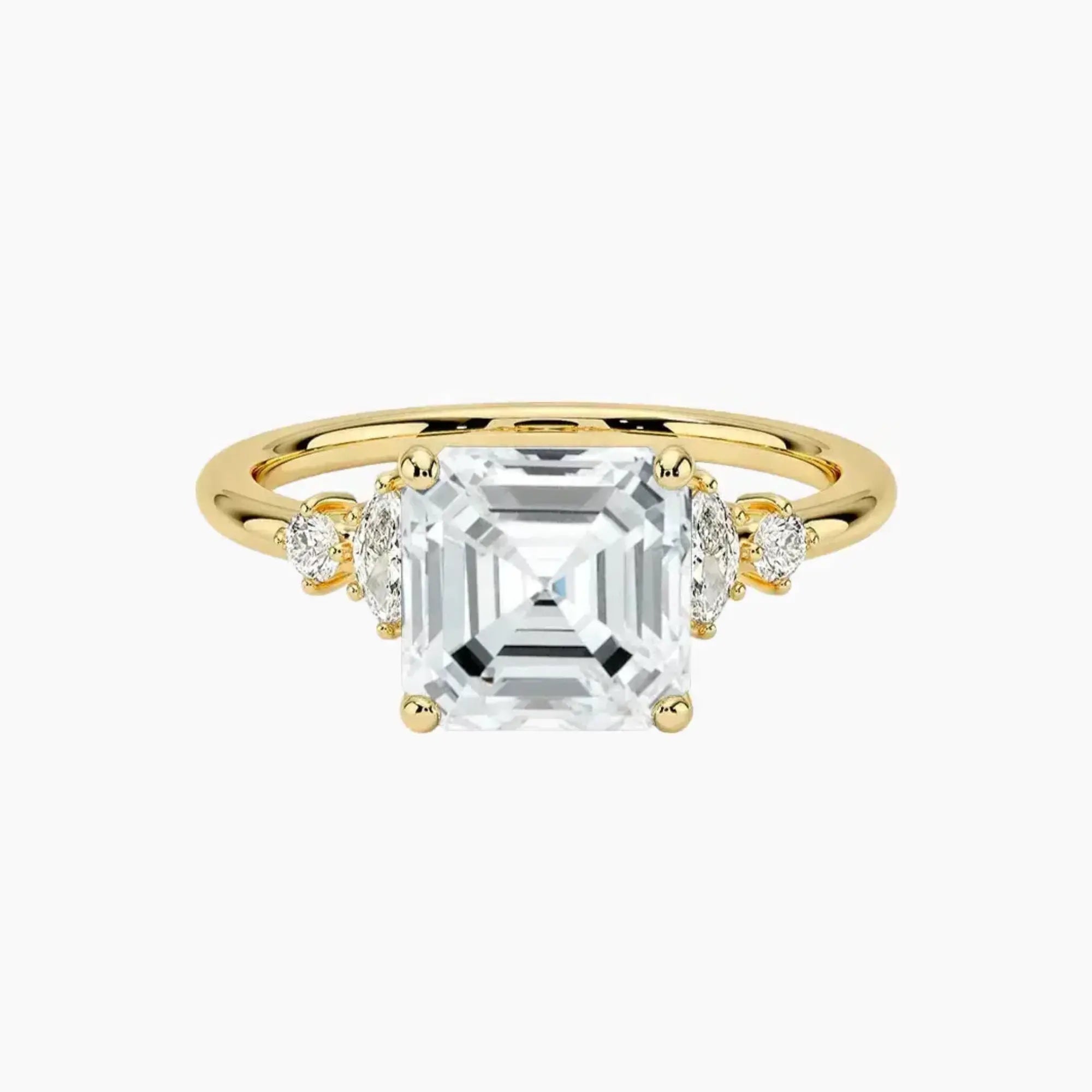 Jordana Asscher Designer Diamond Ring Setting in 14K White Gold