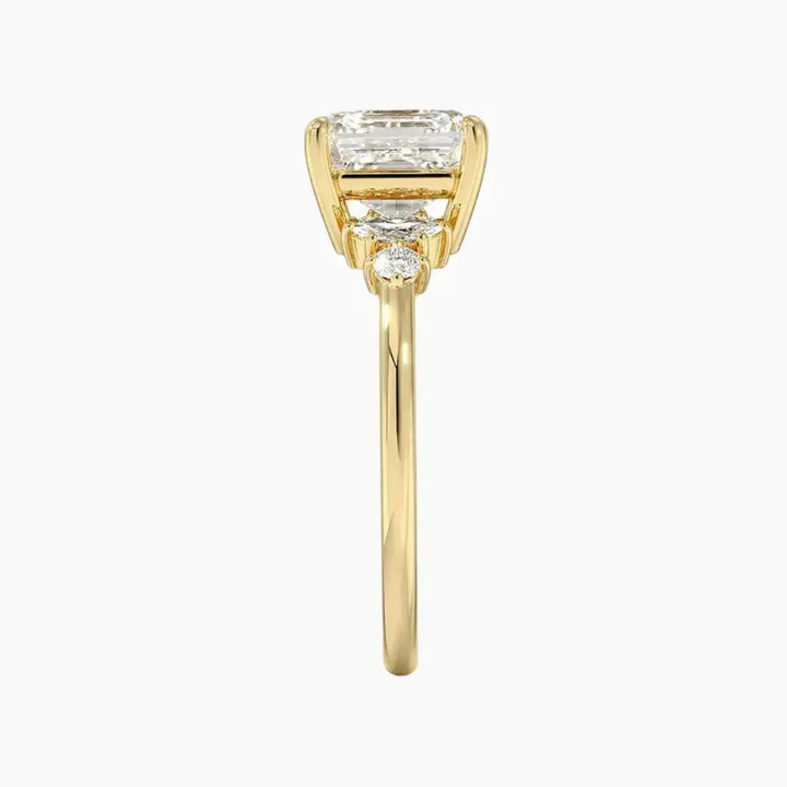 Jordana Asscher Designer 1.5 Carat Lab Grown Diamond Engagement Ring in 18K Rose Gold