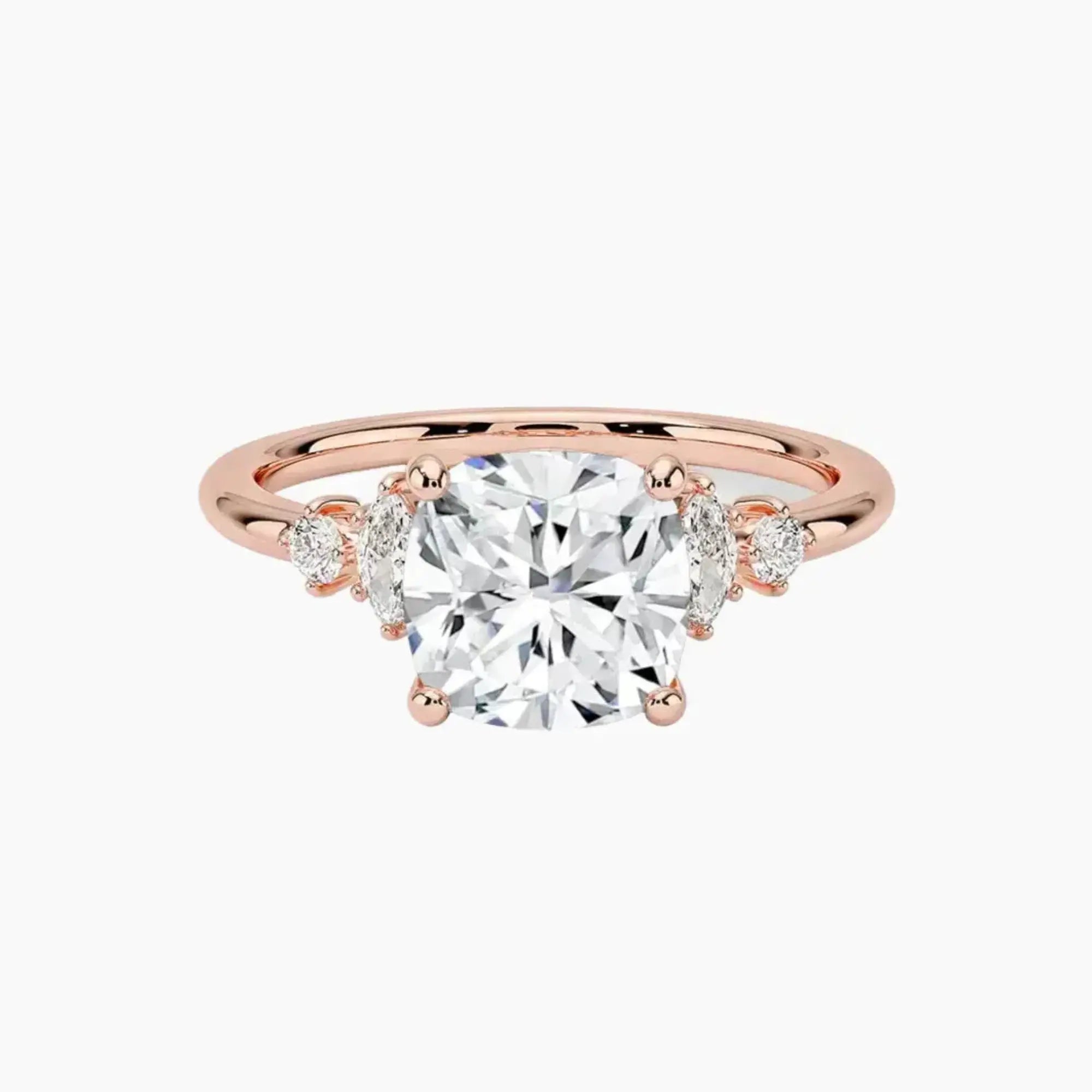 Jordana Cushion Designer 1.5 Carat Lab Grown Diamond Engagement Ring in 14K Yellow Gold