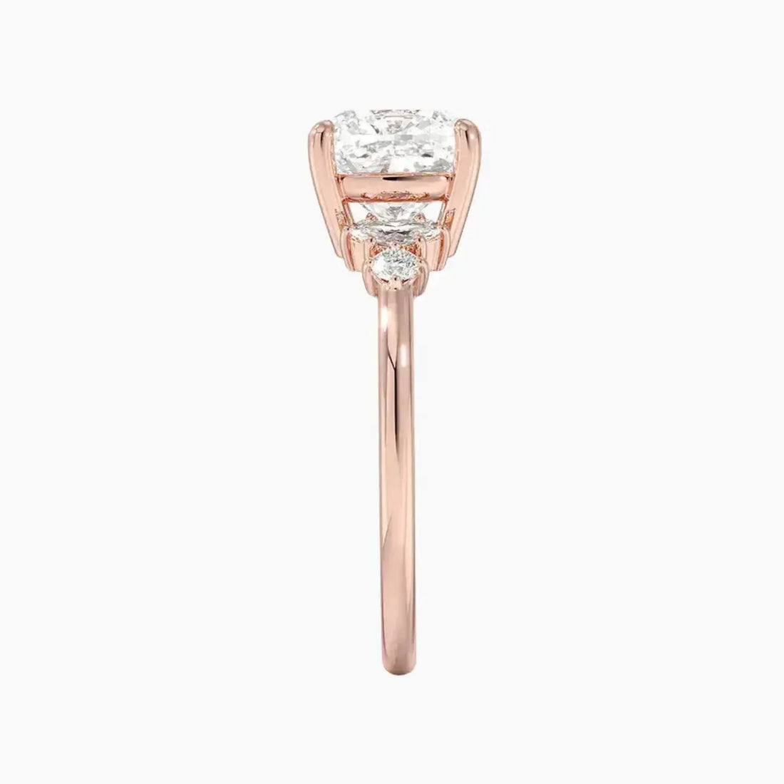 Jordana Cushion Designer Diamond Ring Setting in 14K White Gold