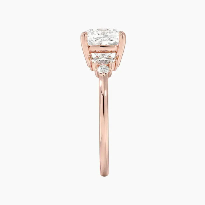 Jordana Cushion Designer 2 Carat Lab Grown Diamond Engagement Ring in 14K Yellow Gold