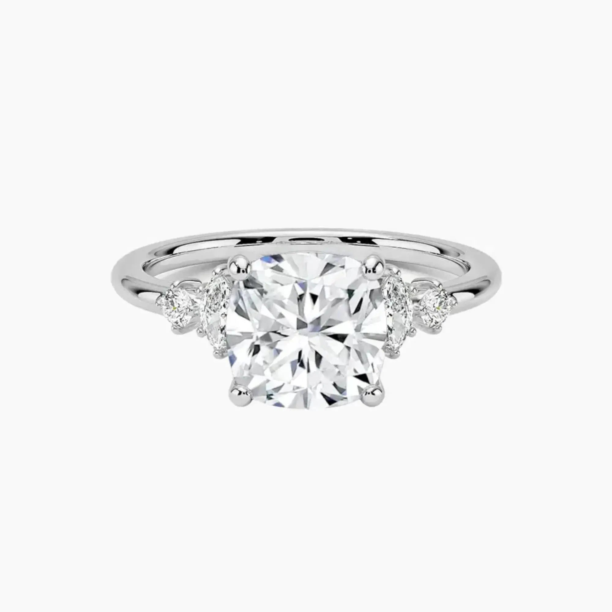 Jordana Cushion Designer 1.5 Carat Lab Grown Diamond Engagement Ring in 18K Rose Gold