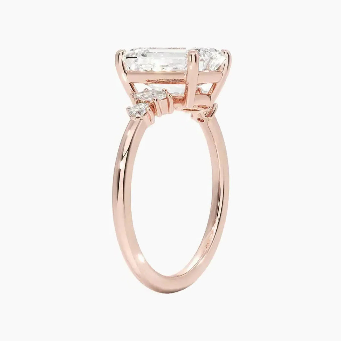 Jordana Emerald Designer 1.5 Carat Lab Grown Diamond Engagement Ring in 18K Yellow Gold