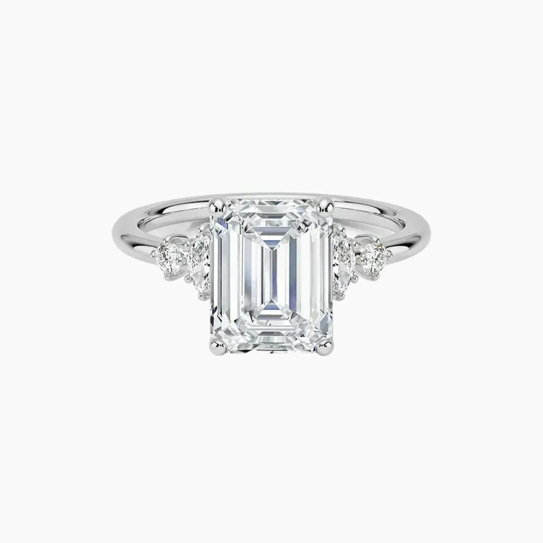 Jordana Emerald Designer 1 Carat Lab Grown Diamond Engagement Ring in 18K Yellow Gold