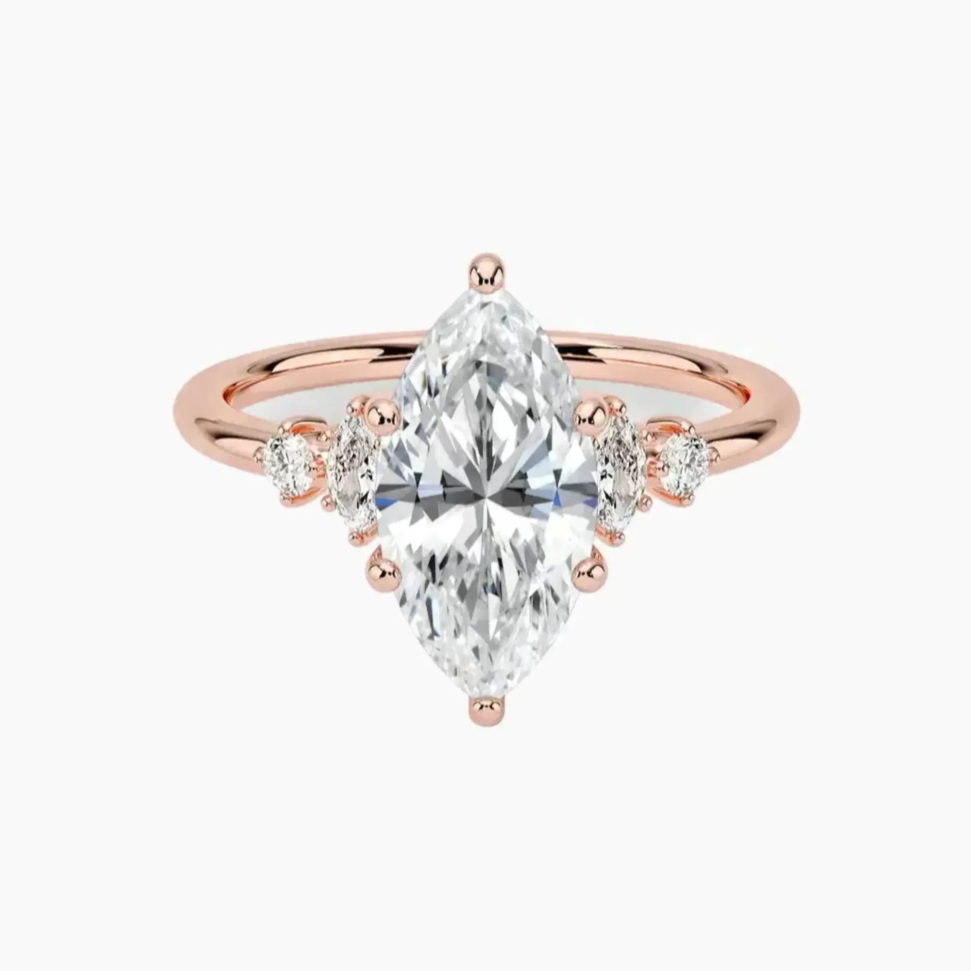 Jordana Marquise Designer Diamond Ring Setting in 18K Yellow Gold