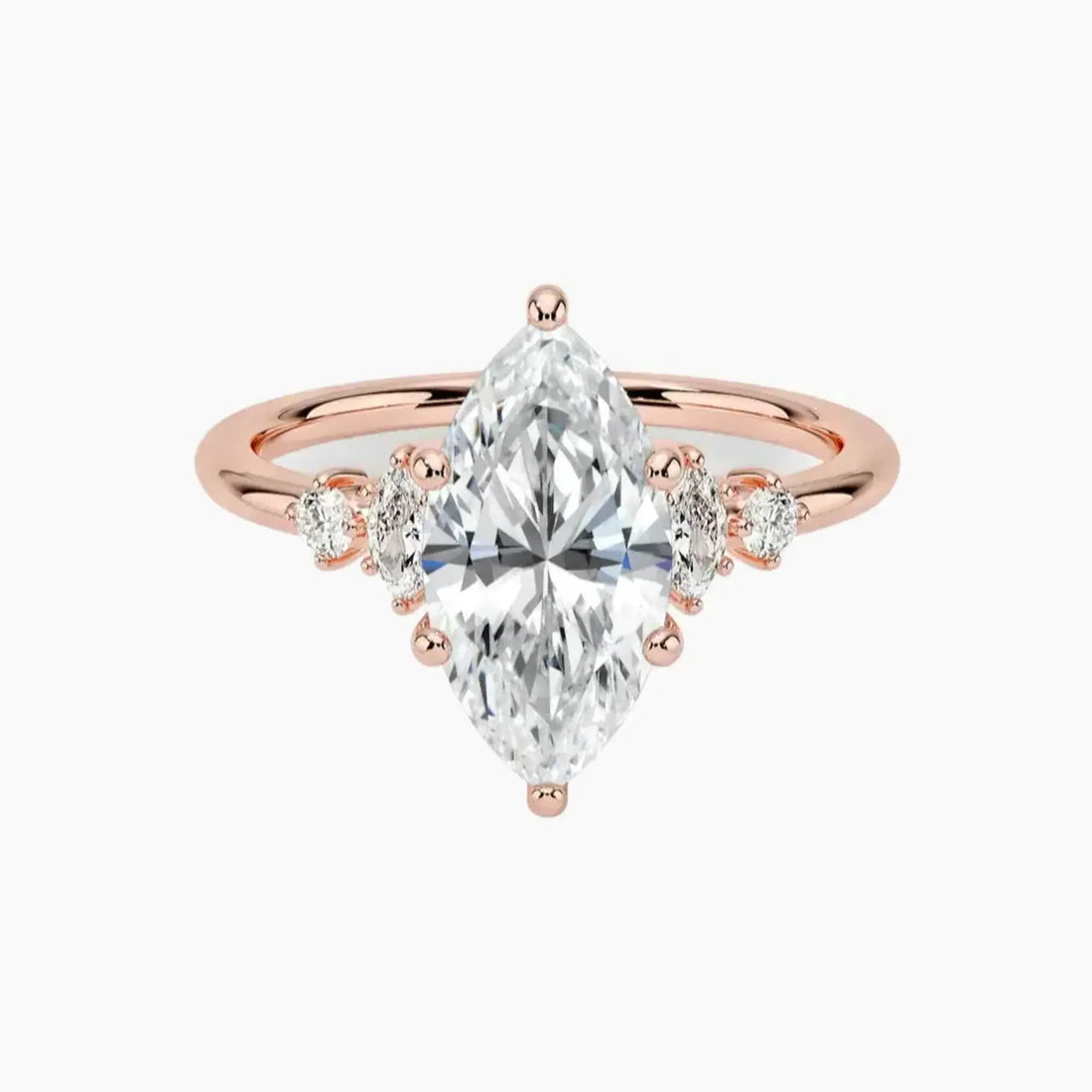 Jordana Marquise Designer Diamond Ring Setting in 14K Yellow Gold