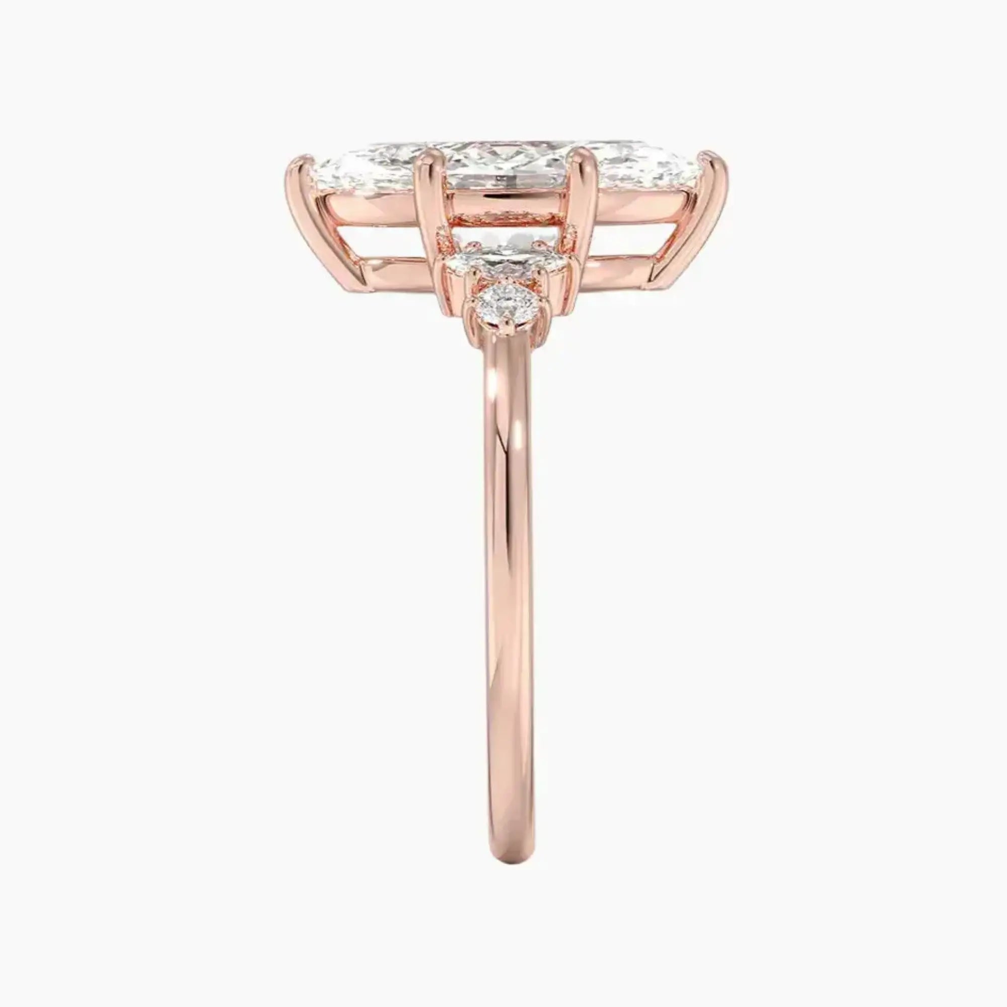Jordana Marquise Designer 1.5 Carat Lab Grown Diamond Engagement Ring in 14K Rose Gold
