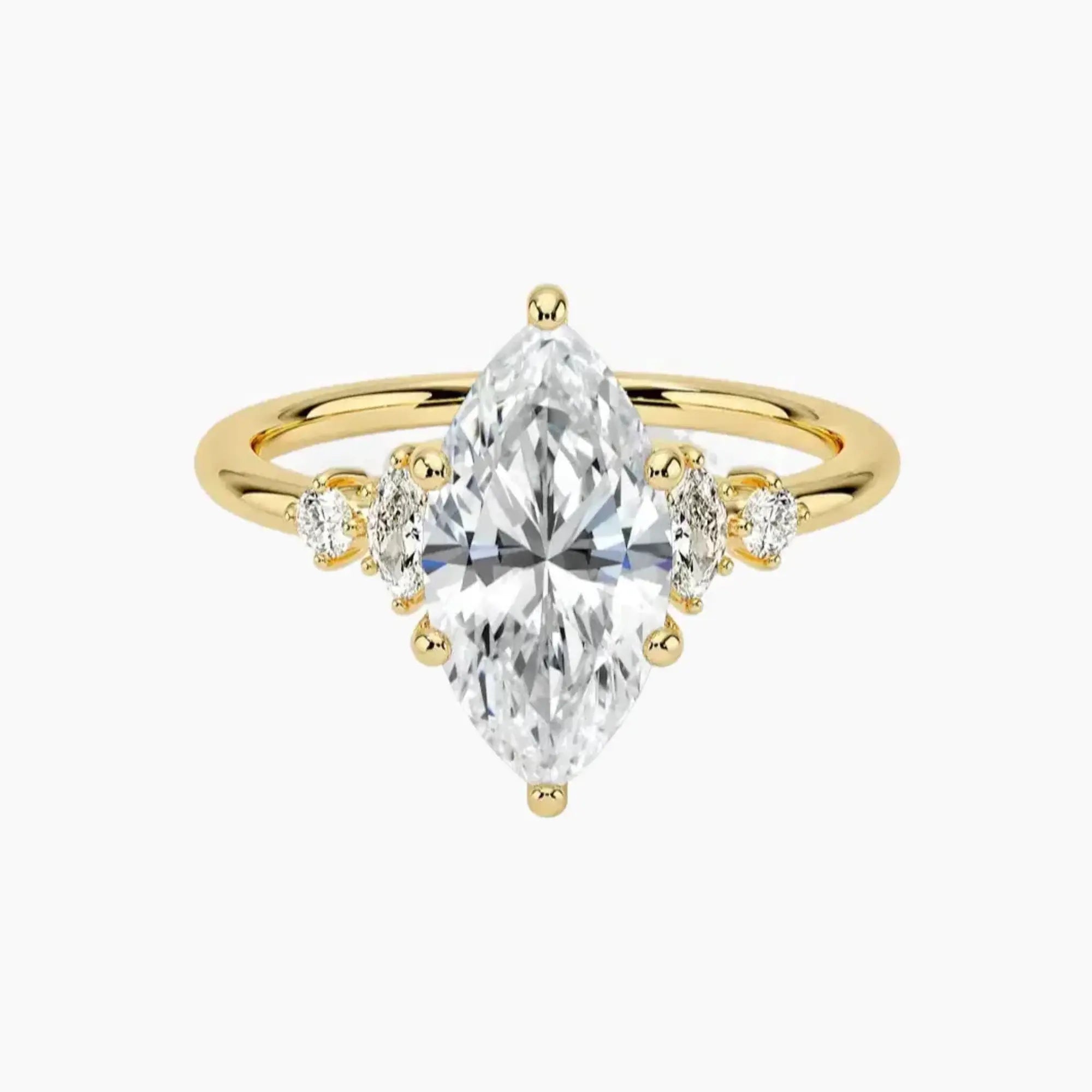 Jordana Marquise Designer 1 Carat Lab Grown Diamond Engagement Ring in 18K Rose Gold