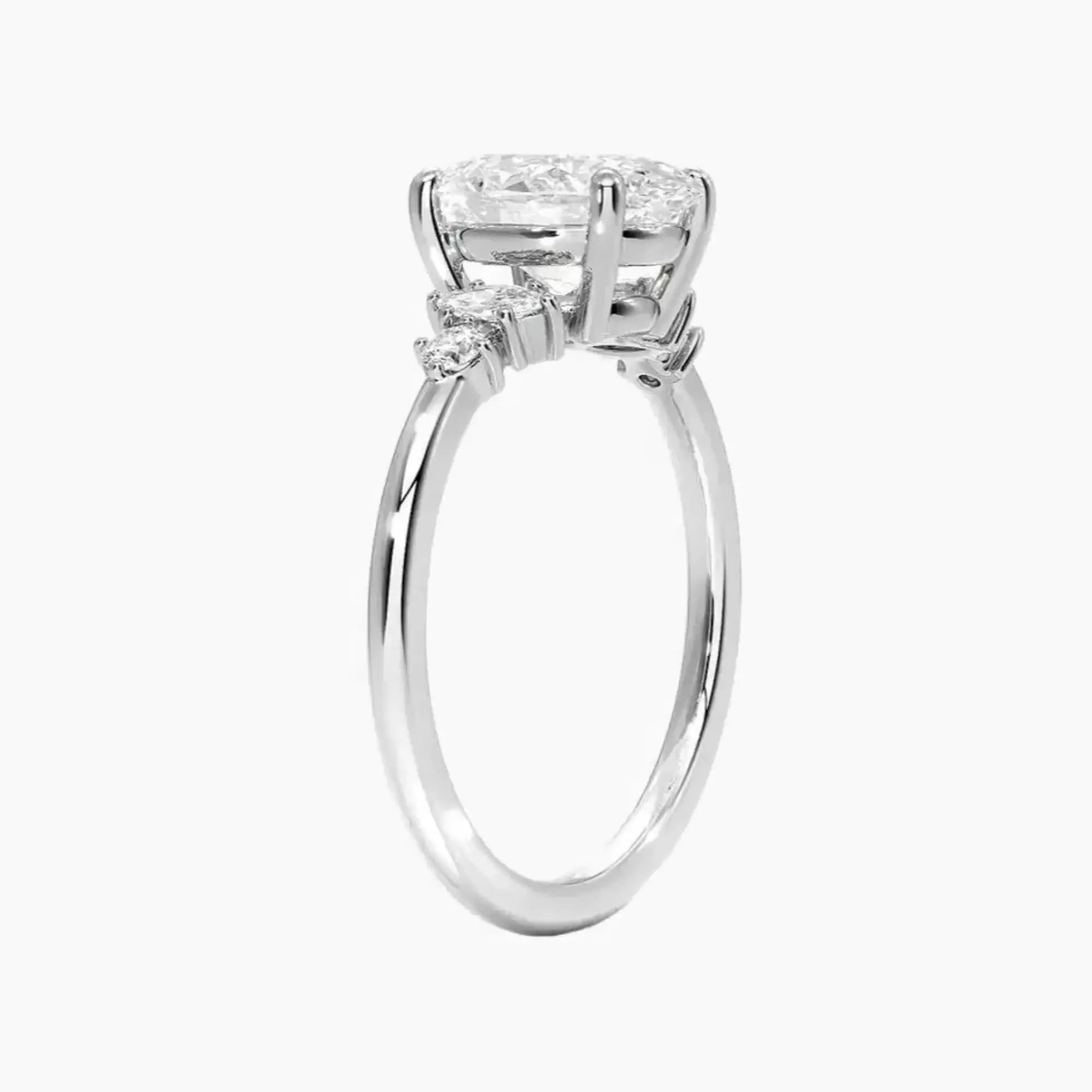 Jordana Oval Designer Diamond Ring Setting in 14K Rose Gold