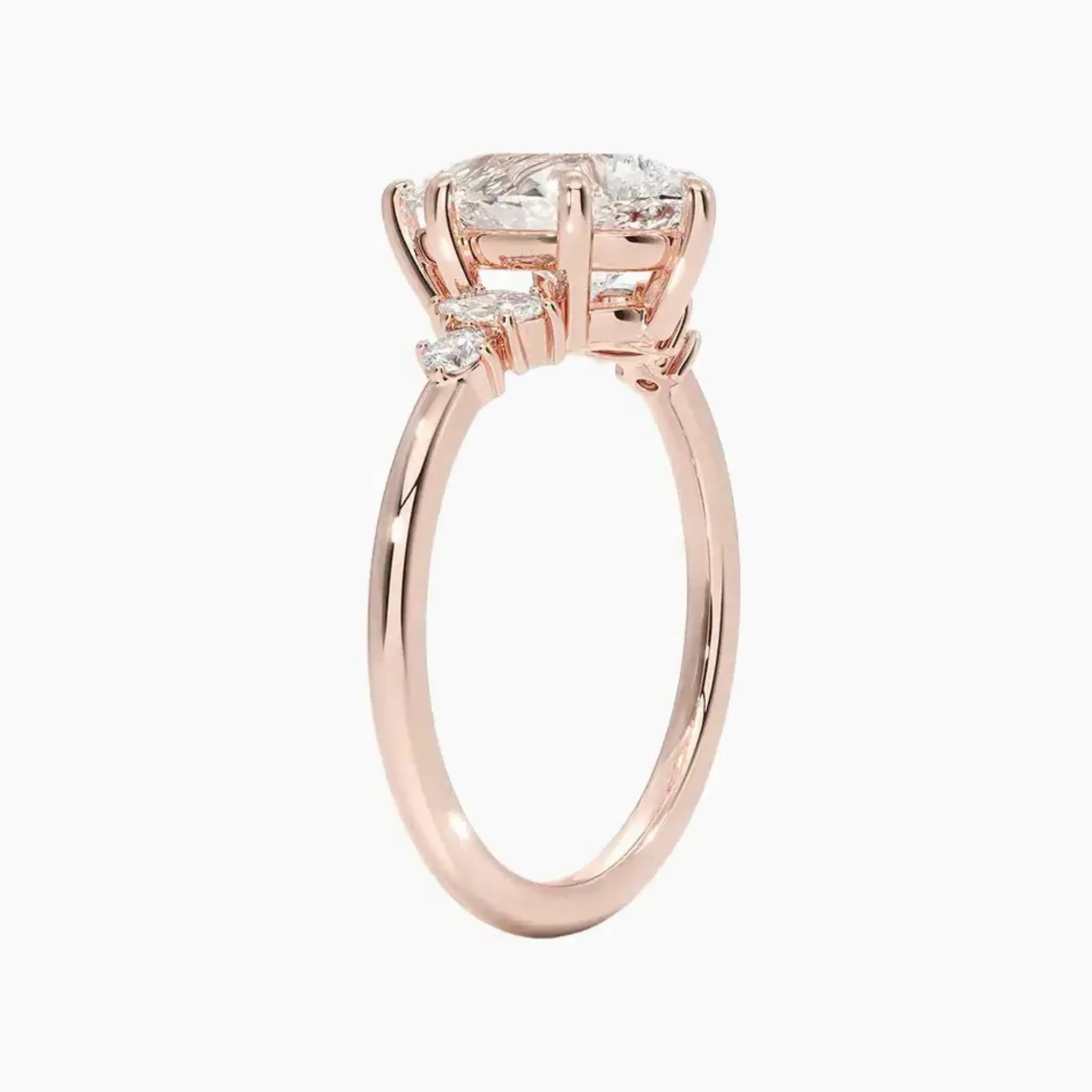 Jordana Pear Designer 1.5 Carat Lab Grown Diamond Engagement Ring in 14K White Gold