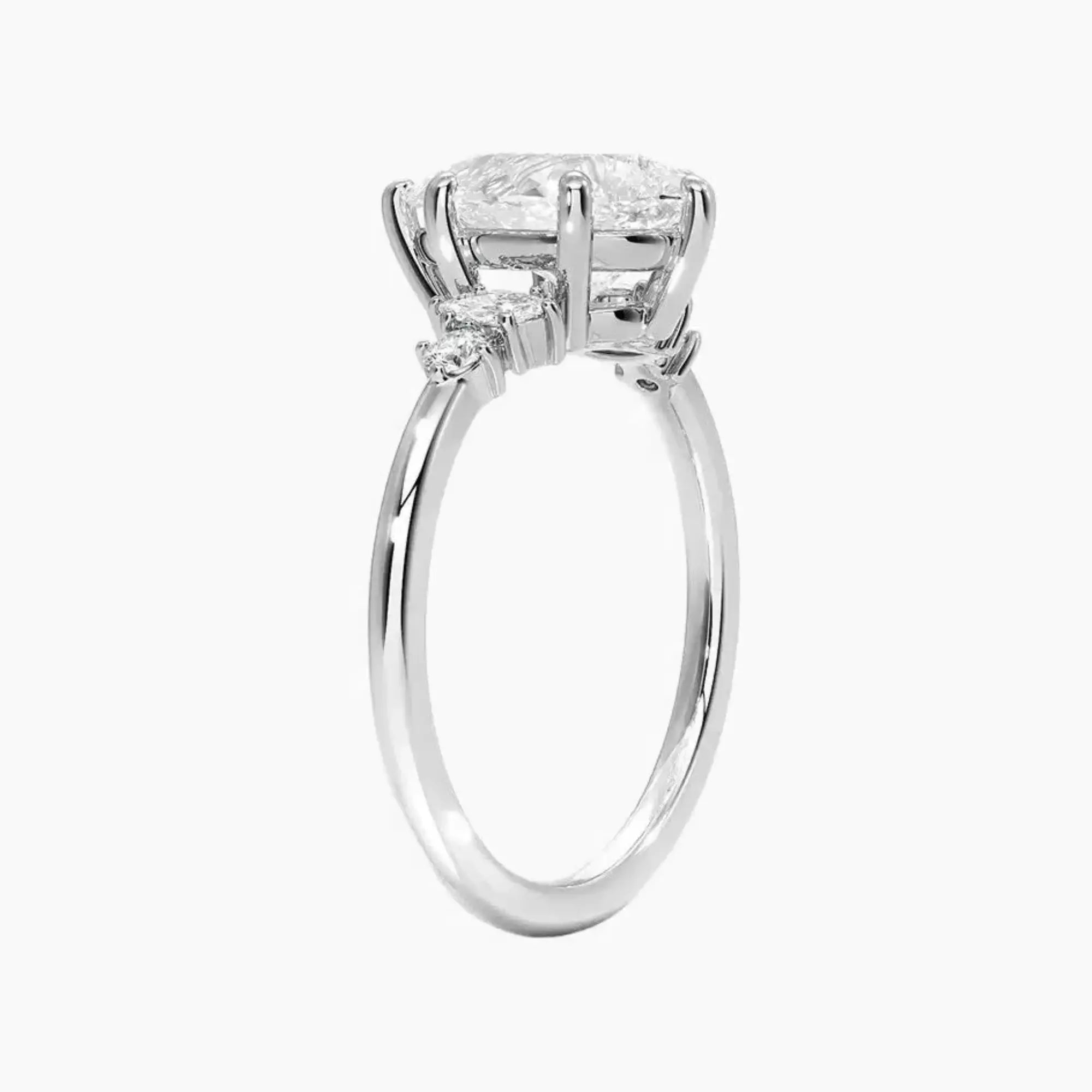 Jordana Pear Designer 2 Carat Lab Grown Diamond Engagement Ring in 14K Yellow Gold