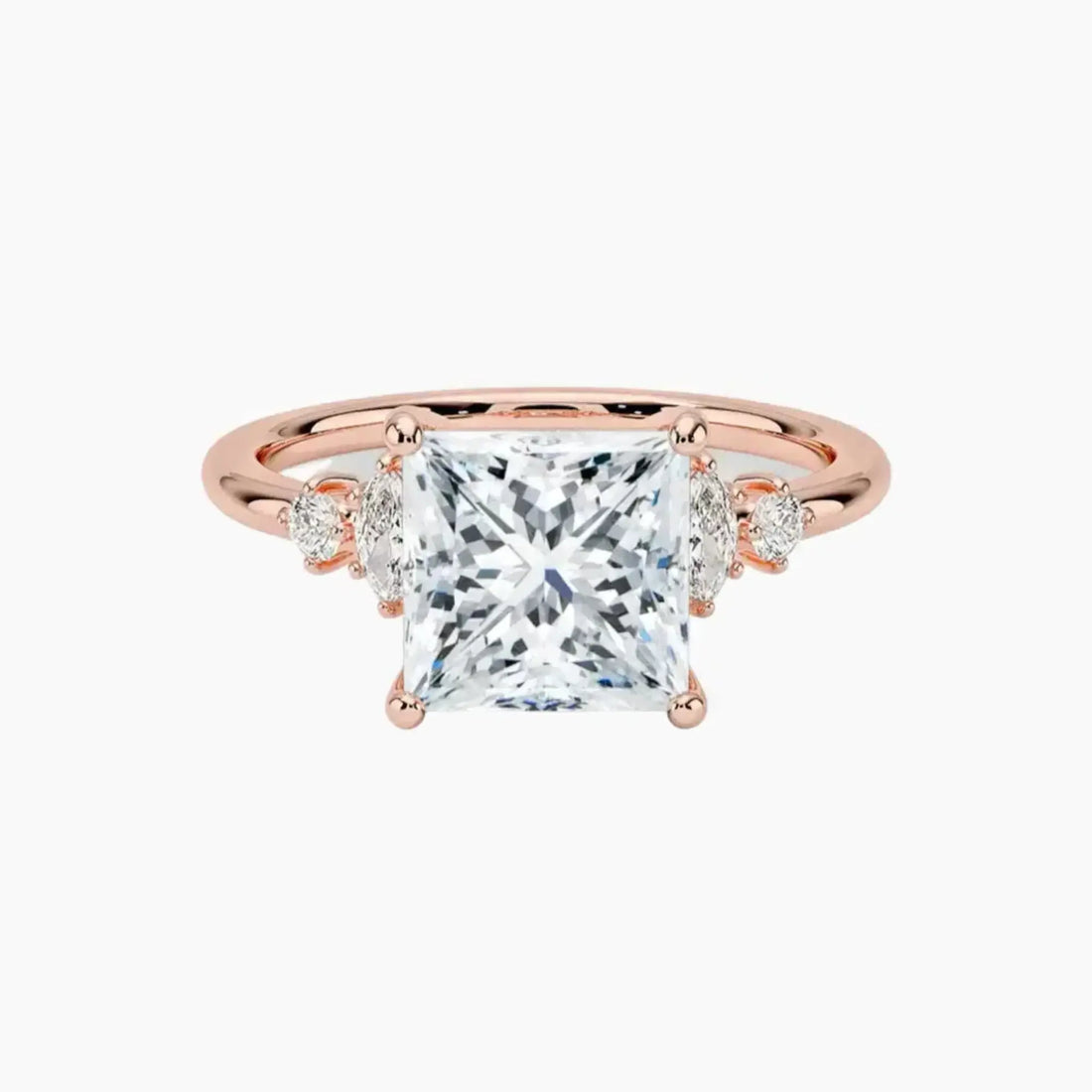 Jordana Princess Designer 2.5 Carat Lab Grown Diamond Engagement Ring in 18K Yellow Gold