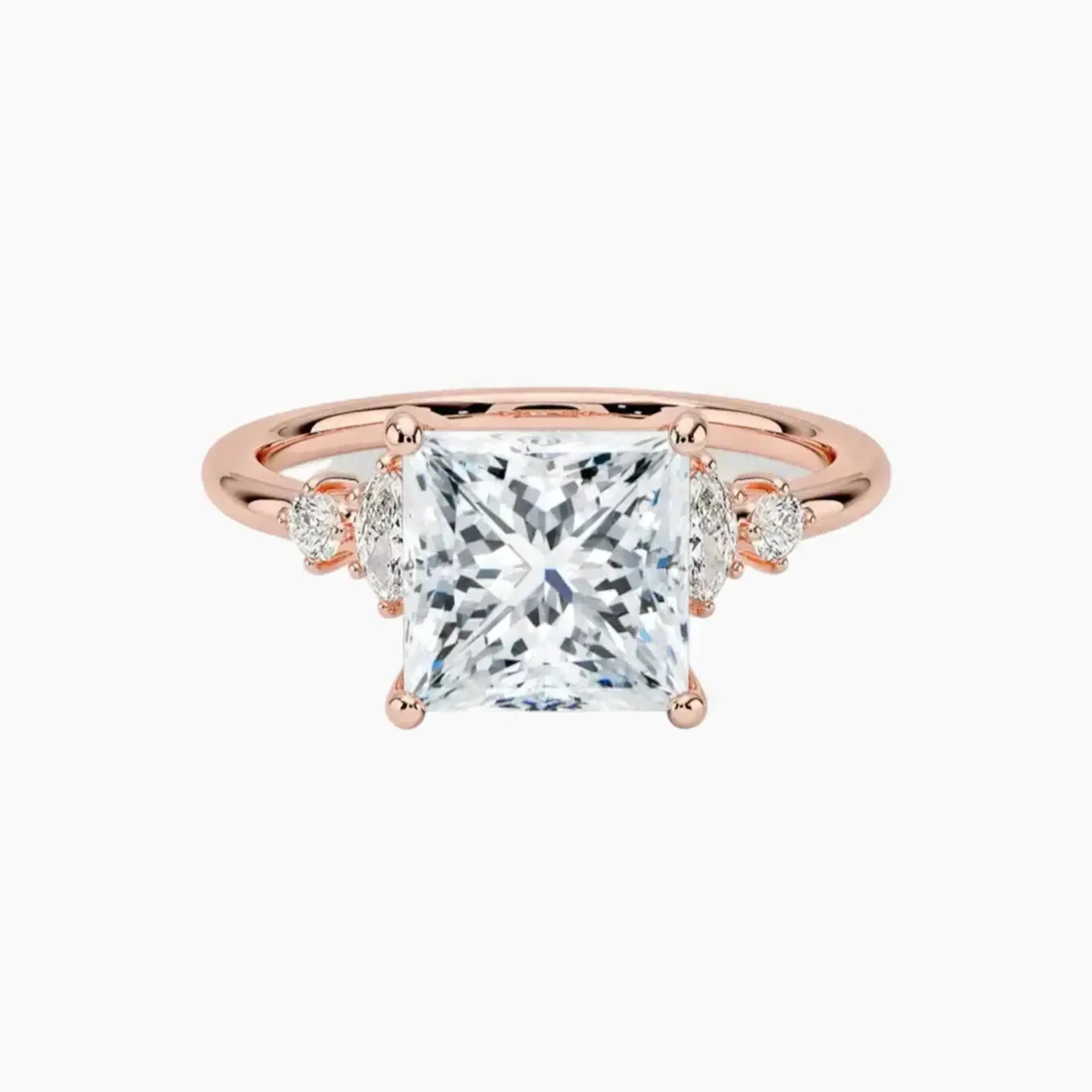 Jordana Princess Designer 2 Carat Lab Grown Diamond Engagement Ring in 14K White Gold