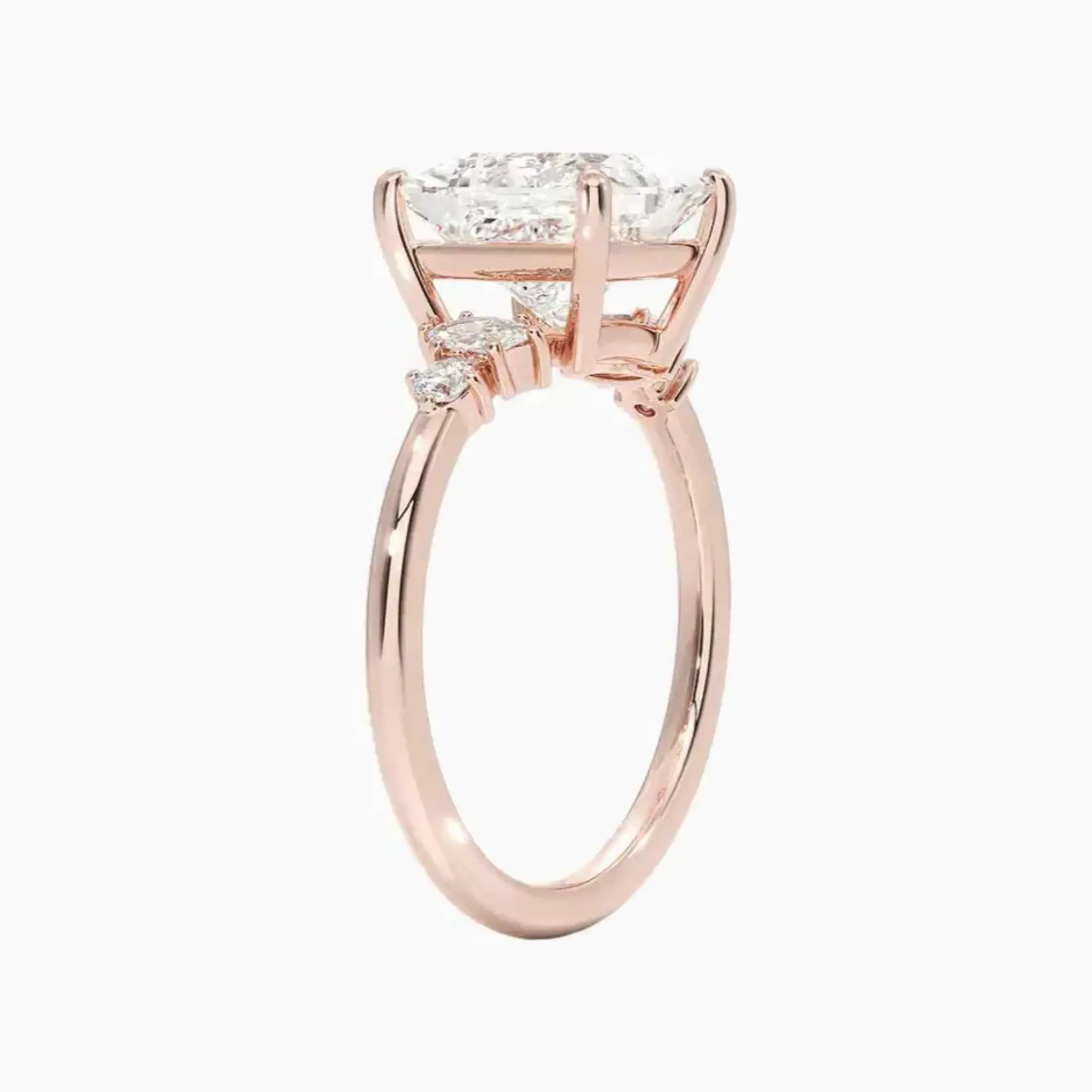 Jordana Princess Designer Diamond Ring Setting in 14K White Gold