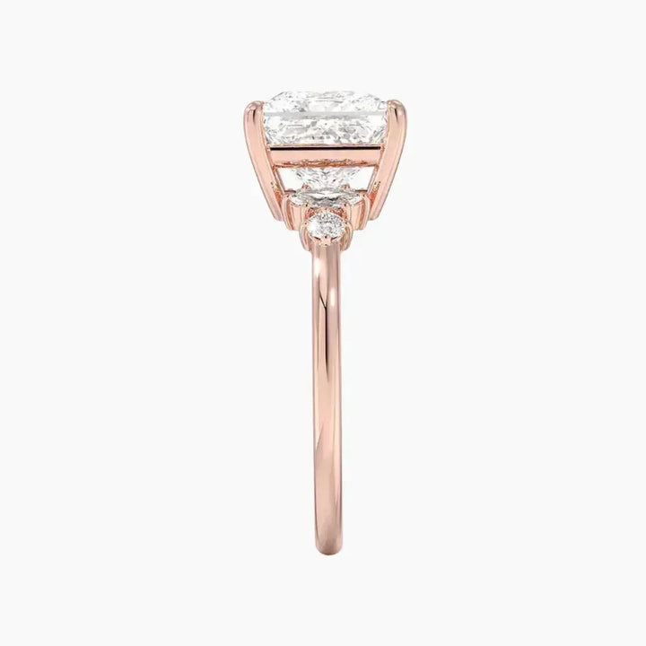 Jordana Princess Designer 3 Carat Lab Grown Diamond Engagement Ring in 14K Yellow Gold
