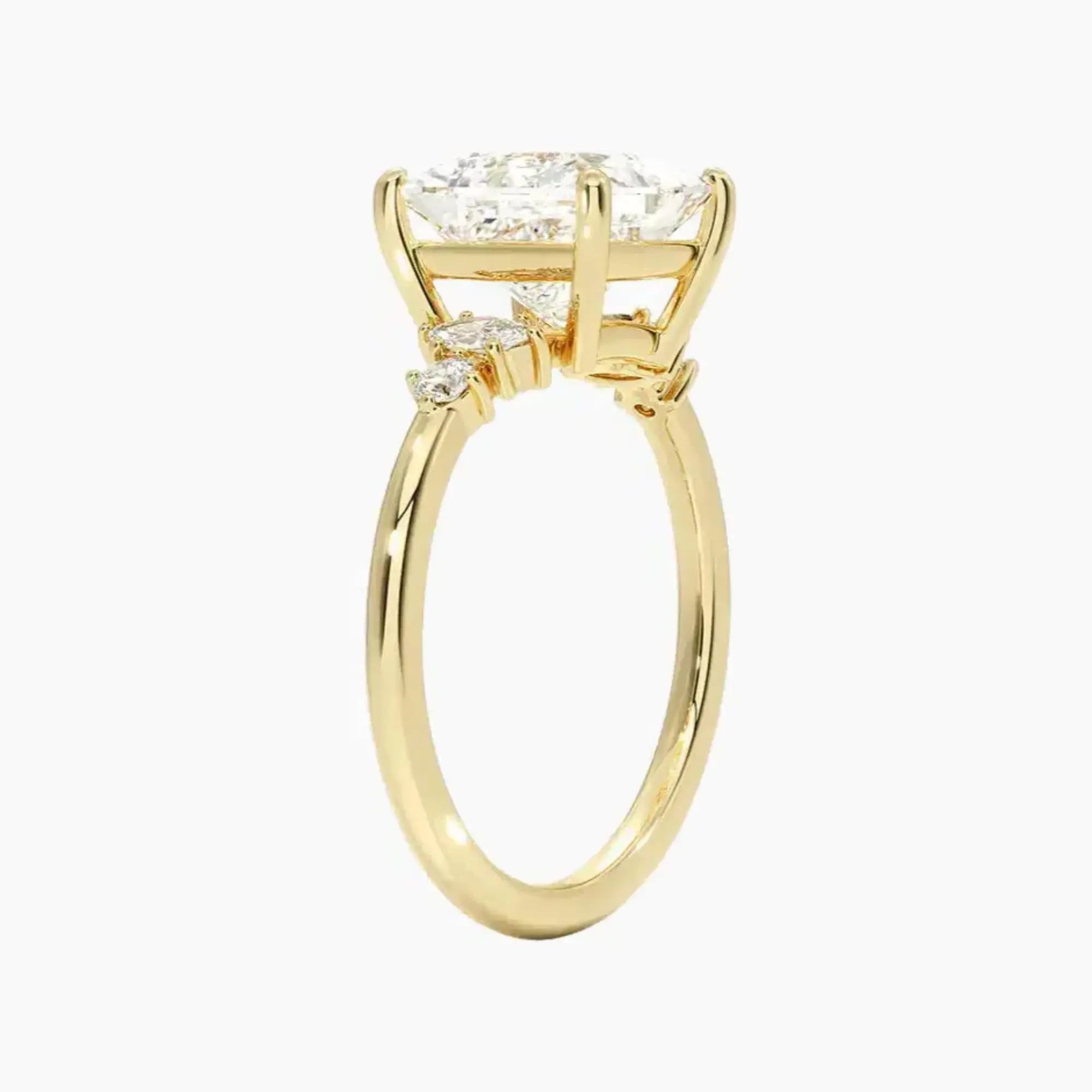Jordana Princess Designer 2.5 Carat Lab Grown Diamond Engagement Ring in 14K Rose Gold