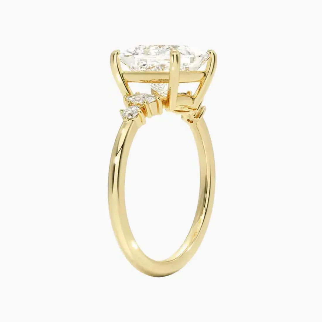 Jordana Princess Designer 2.5 Carat Lab Grown Diamond Engagement Ring in 18K Rose Gold