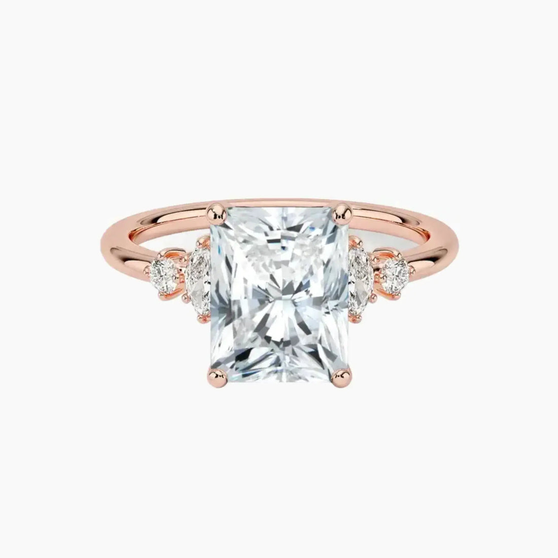 Jordana Radiant Designer Diamond Ring Setting in 18K White Gold