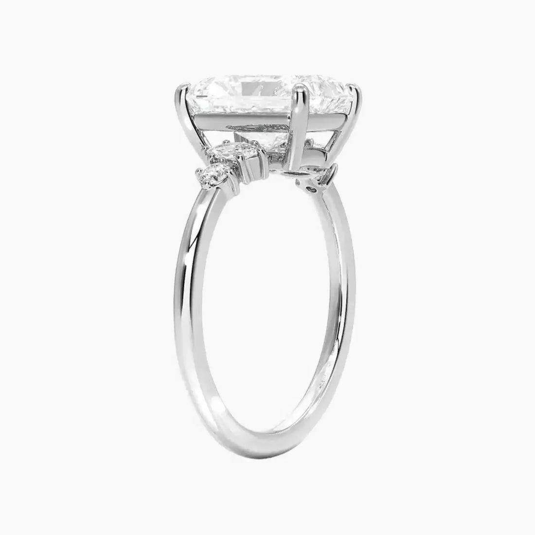 Jordana Radiant Designer 2.5 Carat Lab Grown Diamond Engagement Ring in 14K White Gold