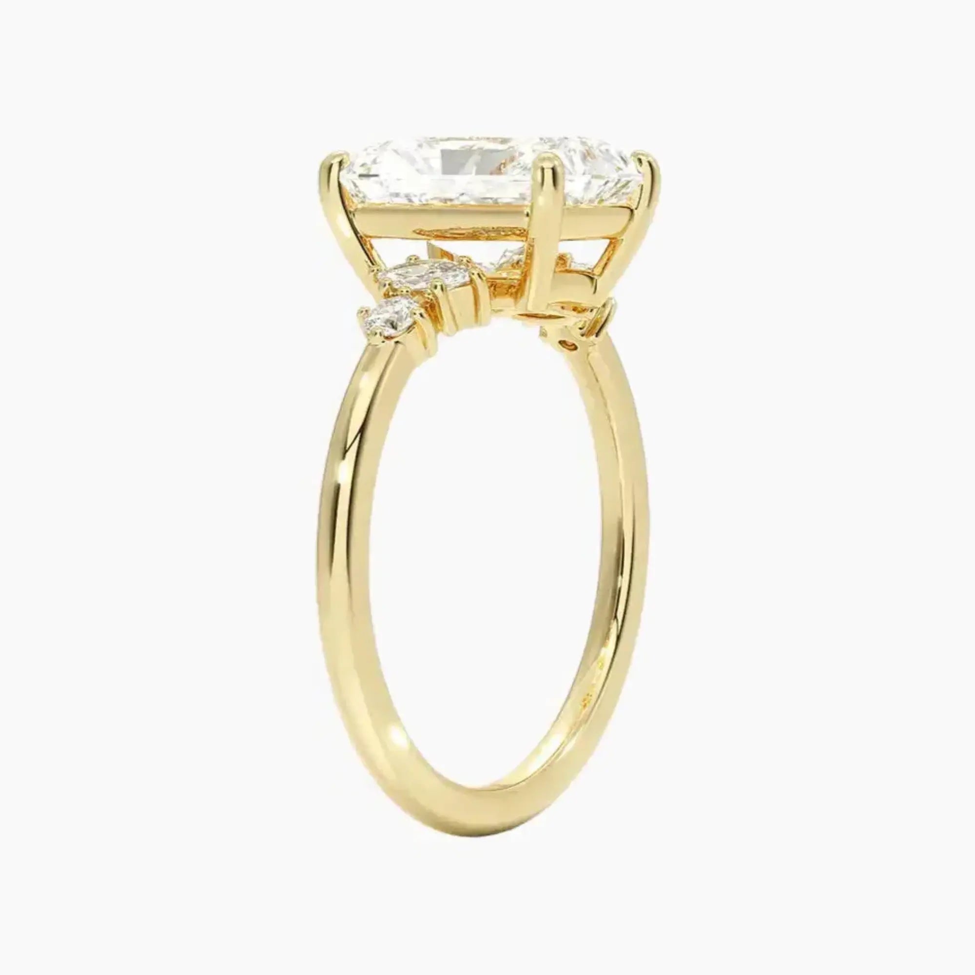 Jordana Radiant Designer 2 Carat Lab Grown Diamond Engagement Ring in 14K Rose Gold