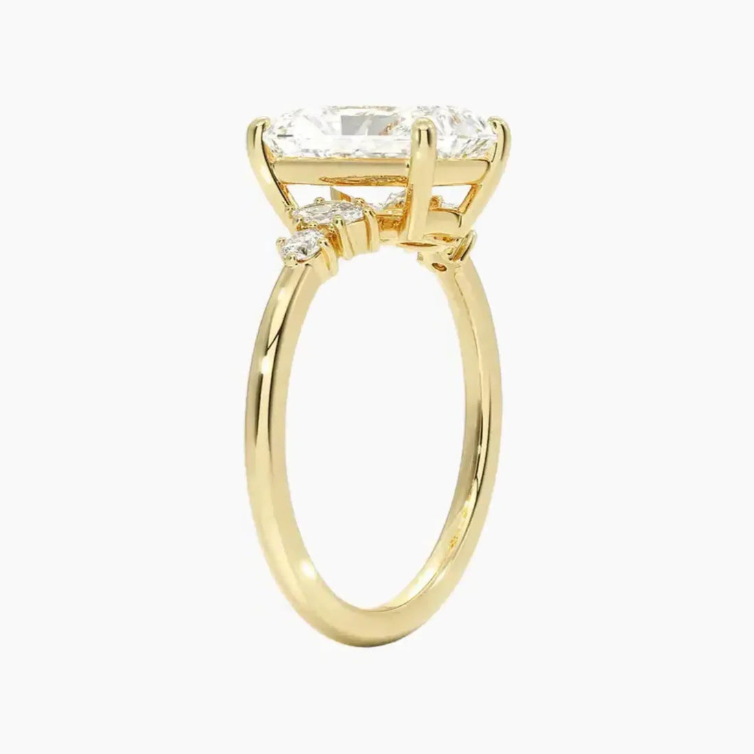 Jordana Radiant Designer Diamond Ring Setting in 14K Rose Gold