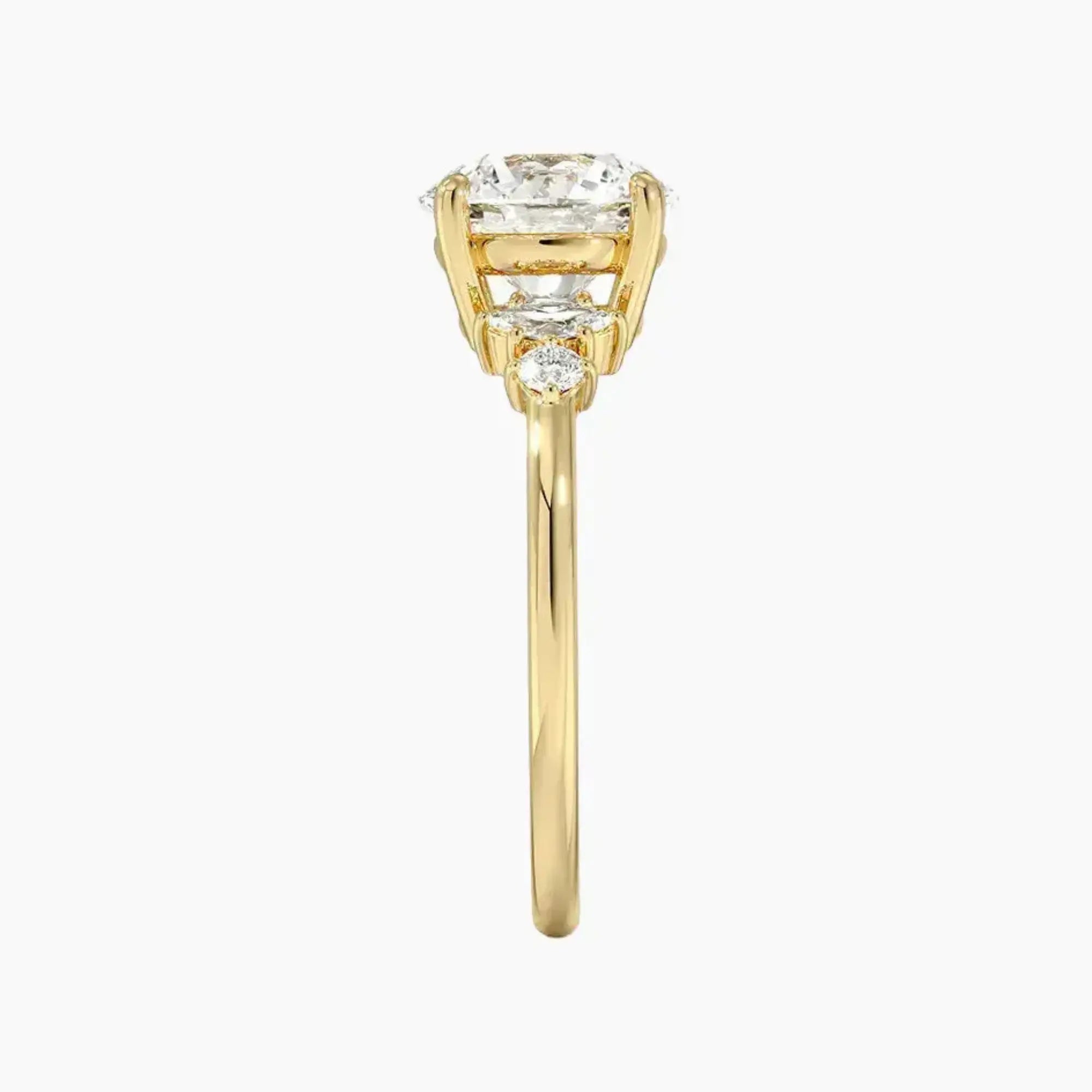 Jordana Round Designer 2 Carat Lab Grown Diamond Engagement Ring in 14K Yellow Gold
