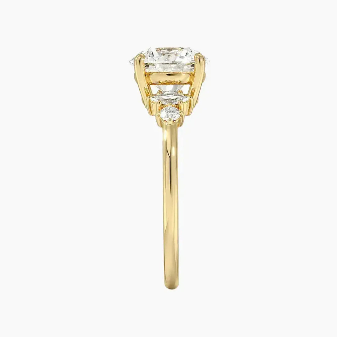 Jordana Round Designer Diamond Ring Setting in 18K White Gold