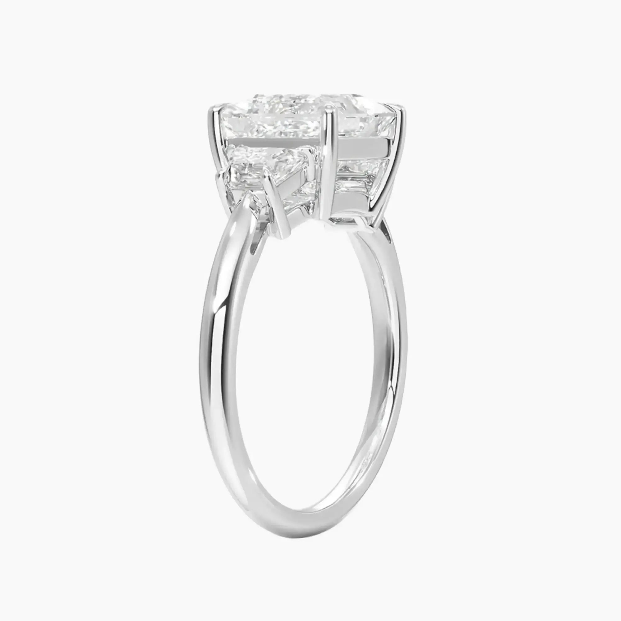 Oriana Princess Three Stone 2 Carat Lab Grown Diamond Engagement Ring in 18K Yellow Gold
