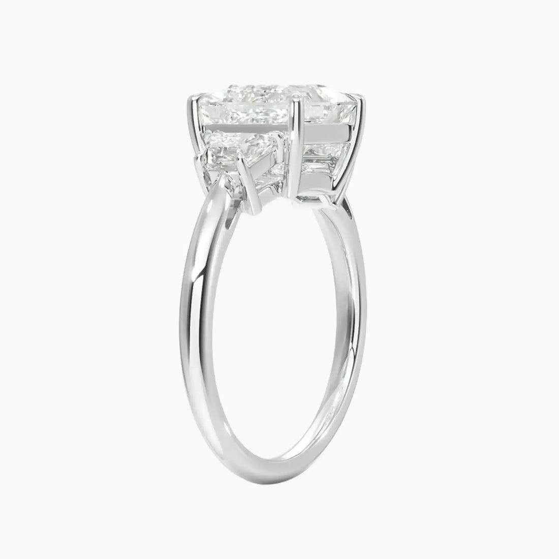 Oriana Princess Three Stone 2 Carat Lab Grown Diamond Engagement Ring in 18K Yellow Gold