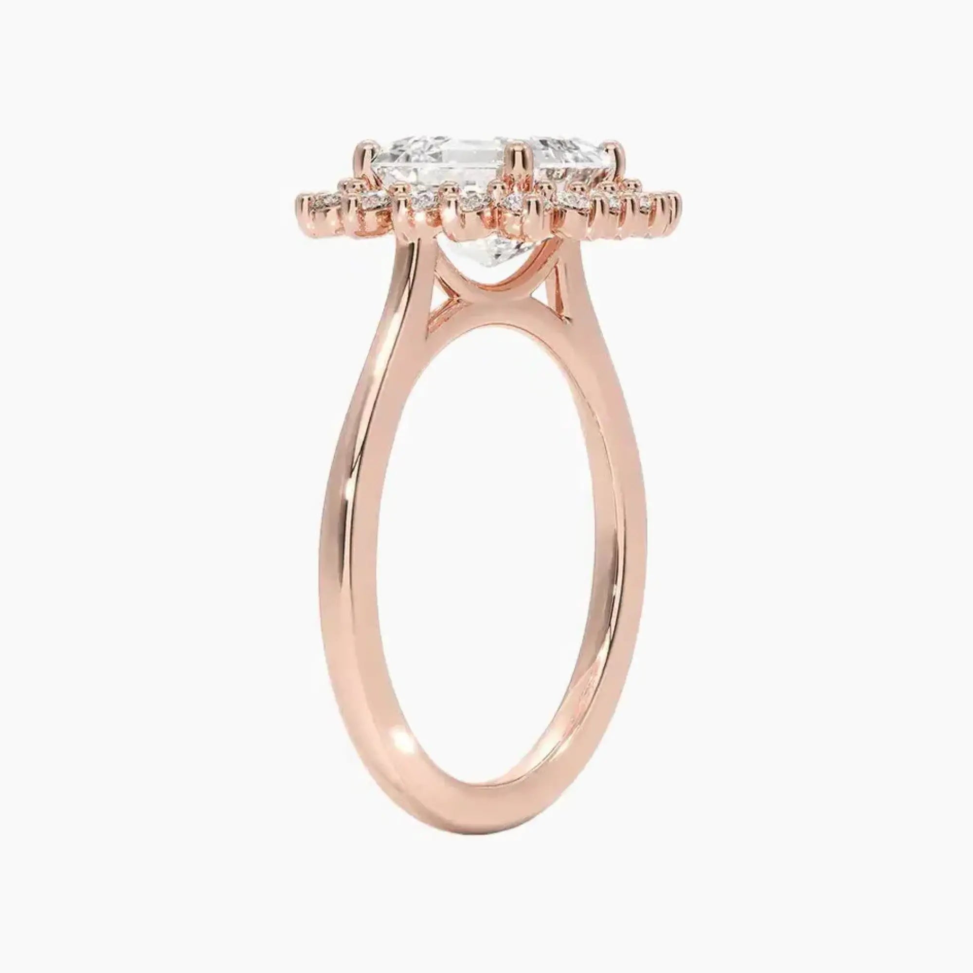 Soraya Asscher Designer 2 Carat Lab Grown Diamond Engagement Ring in 14K Rose Gold