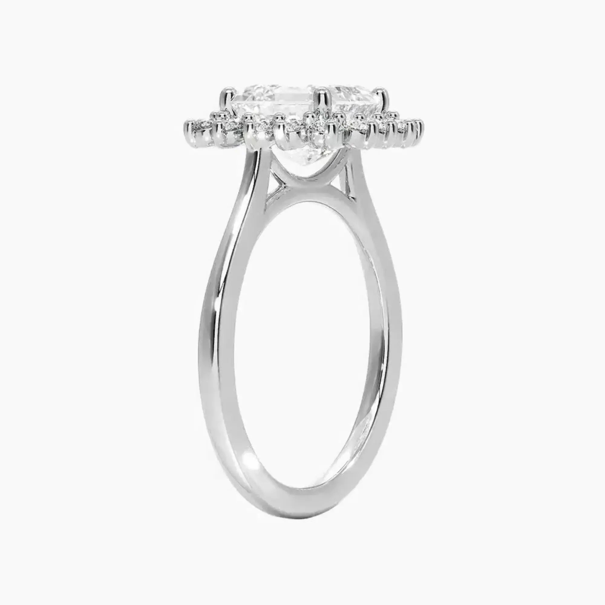 Soraya Asscher Designer 2 Carat Lab Grown Diamond Engagement Ring in 18K White Gold