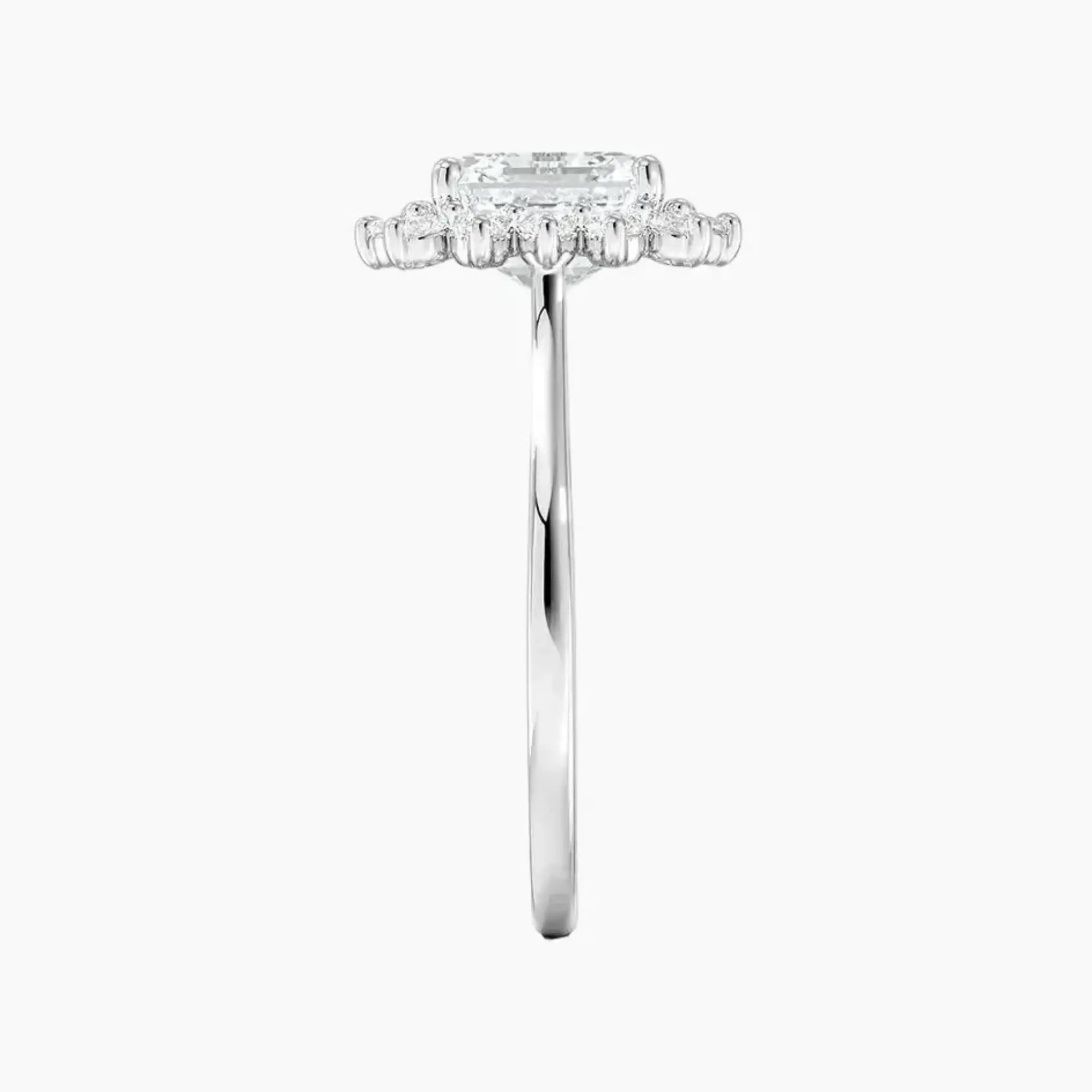 Soraya Asscher Designer Diamond Ring Setting in 14K Rose Gold