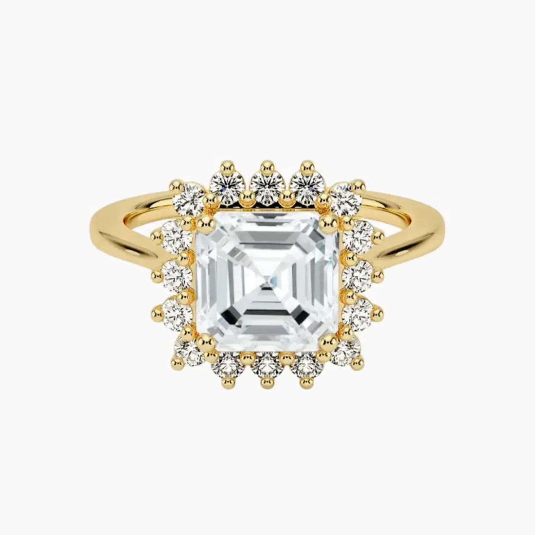 Soraya Asscher Designer 2.5 Carat Lab Grown Diamond Engagement Ring in 18K White Gold