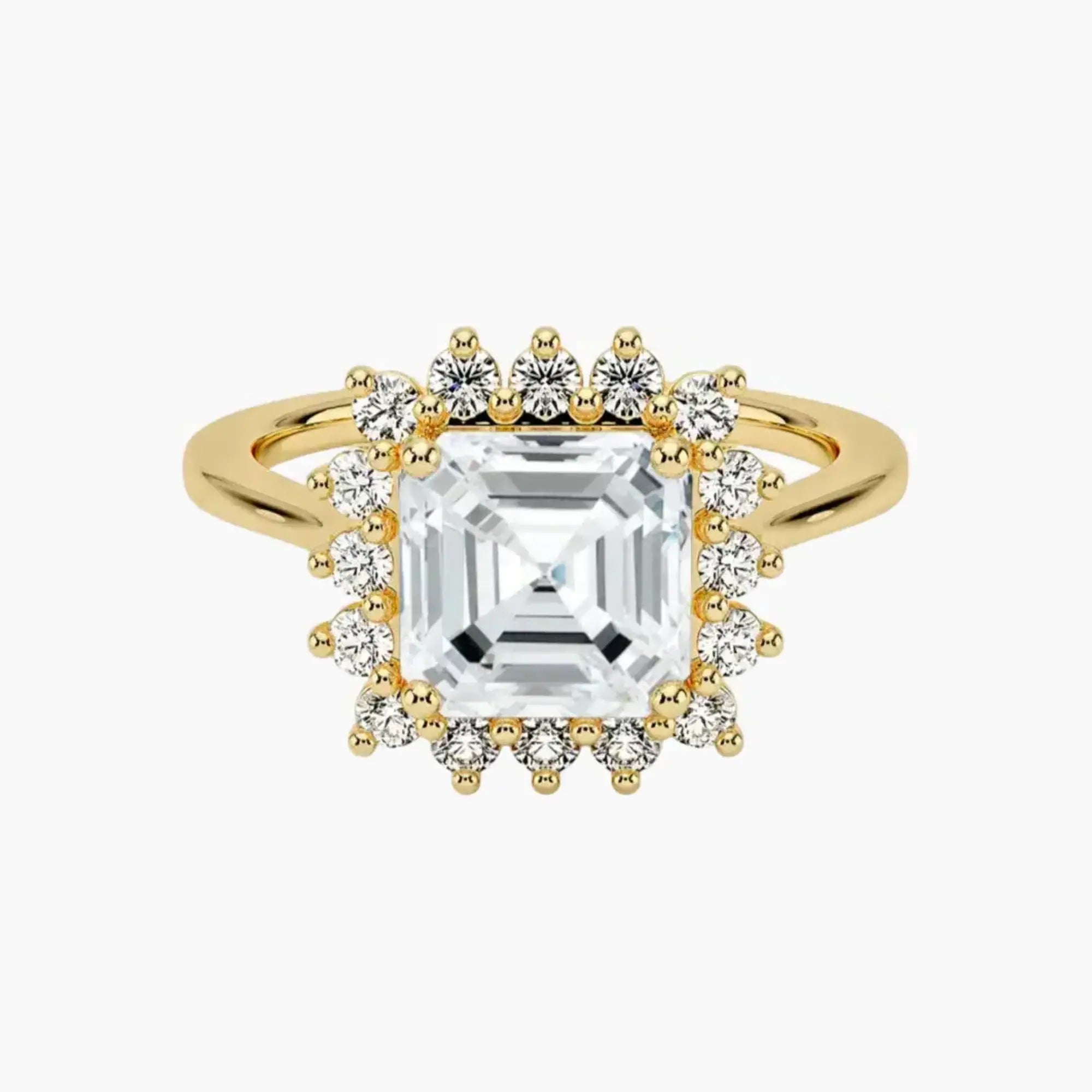 Soraya Asscher Designer 1.5 Carat Lab Grown Diamond Engagement Ring in 14K Rose Gold
