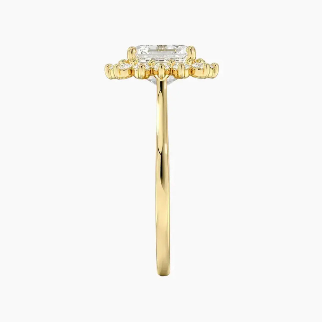 Soraya Asscher Designer 3 Carat Lab Grown Diamond Engagement Ring in 14K White Gold