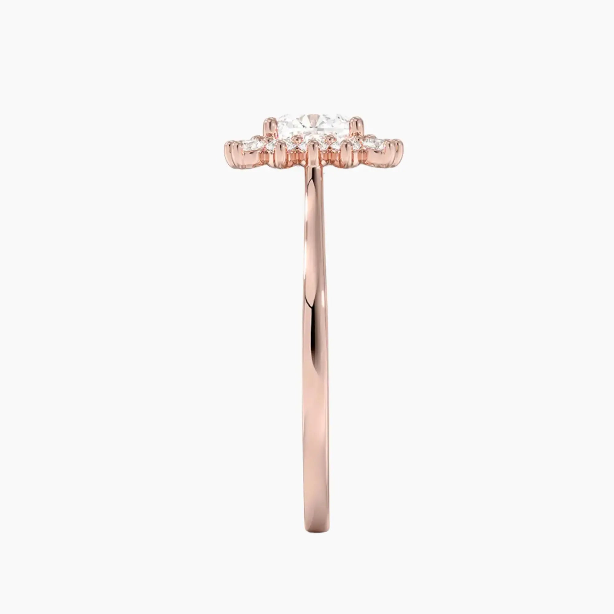 Soraya Cushion Designer 1 Carat Lab Grown Diamond Engagement Ring in 18K Rose Gold